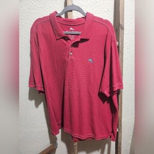 Tommy Bahamas polo..3x pre owned normal wear good condition..red